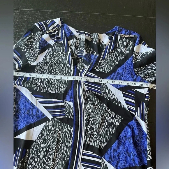 NY Collection Women’s Large Abstract Print Blouse - Picture 3 of 7